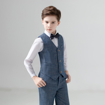 Boys dress vest suit Little Flower Boy host childrens suit piano performance costume suit suit