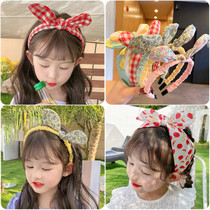Child Butterfly Knot Hair Stirrup Woman Spring Summer New Girl Head Stirrup Hair Accessories Adorable Baby Cloth Art Anti Slip Hair Card Hair Accessories