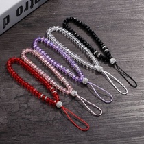 Mobile phone short lanyard mens and womens hand rope net red wrist rope Crystal mobile phone chain luxury personality creative short tide New