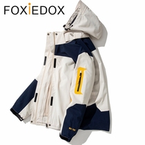 Outdoor sports suit mens Tide brand three-in-one detachable two-piece set autumn and winter thickened windproof mountaineering suit women