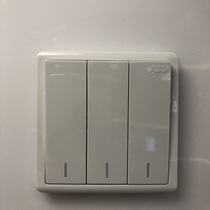ABB switch power switch panel single control switch three-on multiple light switches bright three-open single with fluorescence