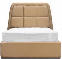 Court No 1 bed imported pure leather double bed Wedding bedside layer cowhide Simple modern light luxury American style