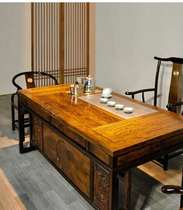 Mahogany tea table and chair combination household solid wood small tea table New Chinese style Xin Sunshine Liangyi founder tea table