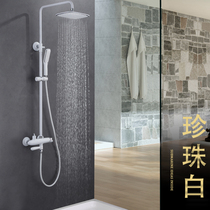 Submarine White Rhine shower set European all copper shower can lift square top spray with faucet