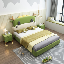 Eqi Meiyi technology cloth childrens bed boys and girls princess bed modern simple twelve zodiac Dragon cartoon