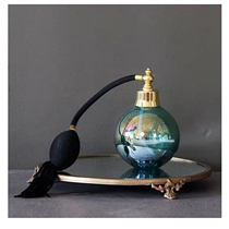 Good Fruits & Set Aroma Water Bottle Retro Peacock Green With Shiny Gold Perfume Bottle Light Lavish Home Pendulum Spray Bottle