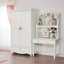 Songbao Kingdom Simple modern solid wood pure white household childrens primary school student writing desk Computer desk desk