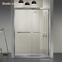 Santa Leah shower room toilet dry and wet separation partition in-shaped bathroom custom stainless steel sliding door sliding door