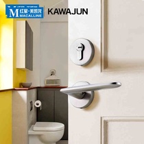(Nanming) Japan imported KAWAJUN Hachun lock Mute lock indoor stainless steel door lock toilet R-05