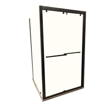 Jiumu whole bathroom shower room dry and wet separation partition black aluminum alloy tempered glass explosion-proof film m2211