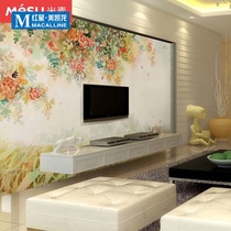 Misu wallpaper fixed background wall pastoral landscape wall painted silk cloth