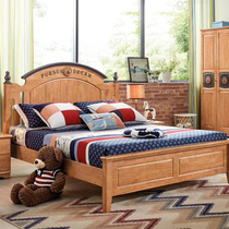 Ai Shangri Tens Childrens Bedroom Full Solid Wood Bed 1 35 m American Modern Simple Double Bed Single Bed