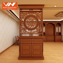 Wanjiayuan Ming and Qing Chinese style solid wood partition cabinet carved shoe cabinet screen double-sided Fuxuan cabinet Hall Cabinet