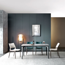 Pershang soft rock board table combination modern simple rectangular small apartment rock board dining table and chair package 566