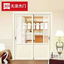 3D paint-free wooden door Titanium magnesium alloy glass sliding door Sliding door partition door sliding door Bathroom door Y-6330