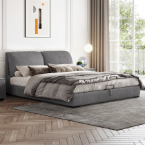 About Dream Millennium Wood Science and Technology cloth art bed simple modern light luxury master bu chuang Nordic 1 8 meters double nuptial bed