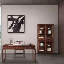 KINETIC broadleaf yellow sandalwood (black acid branch)original design brand fashion double-sided drawer desk