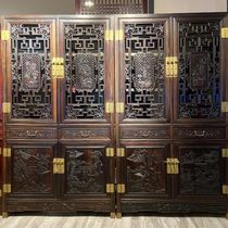 Su Yanghong Lus black sandalwood bookcase carved Chinese style bookcase bookcase bookshelf Chinese style