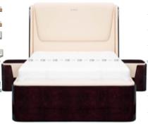 Palace No. 1 bed modern simple leather bed Nordic master bed storage light luxury leather bed double bed furniture