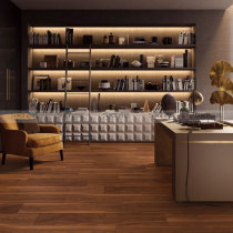 KT tile European walnut wood grain brick Living room bedroom imitation floor Floor heating suitable for imitation solid wood non-slip wear-resistant