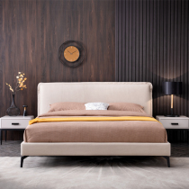 Red Star Meikailong self-owned Chinchilla Xiansen light luxury modern simple master bedroom double bed soft bag bed Technology fabric bed