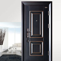 Buyang Grade A Security Door Fuxi Black Gold Copper Single Door Entry Door Security Door Atmosphere Villa Customization