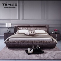 Mousse V6 home soft bag atmospheric cloth bed master bedroom double bed light luxury style