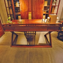 Yitinang hedgehog red sandalwood (Pterocarpus erinaceus) modern Chinese furniture desk D05
