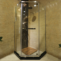 Yali shower room 7637 swing door stainless steel shower room custom diamond type tempered glass toilet wet and dry
