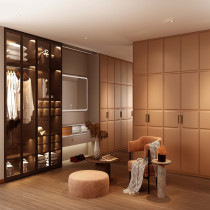 Zorari leather wardrobe door porch bedroom custom cabinet leather door panel home simple wardrobe custom assembly