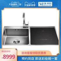  Fangtai sink type dishwasher integrated household disinfection embedded automatic bowl brushing machine full clean and transparent cavitation technology