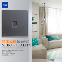 Aup Switch Socket Panel 86 Type Concealed 23 Ribbon Switch Home P07-Single-network cable (black) bookings