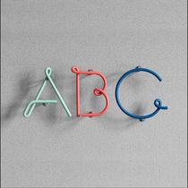 Taiwan NakNak Wire Alphabet letter house number plate hook metal wall punch spot