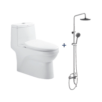 Hengjie bathroom water saving toilet HC01272PT three functions big shower HMF2000-60 deposit