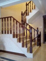 Yunding Pavilion integral staircase solid wood integral stair handrail attic indoor Chinese stairs custom-made