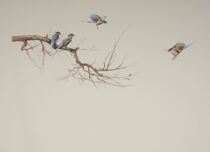 Ruby wall cloth embroidery single pair listen to Yani Red Star Macalline mall stores with the same style and the same price