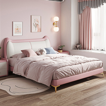About Dream Millennium Children's Bed Girl Princess Bed 1 5m Leather Bed Modern Simple Girl Dream Master Bedroom Net Red Bed
