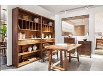 Dongjia walnut solid wood bookcase Simple shelf drawer bookcase