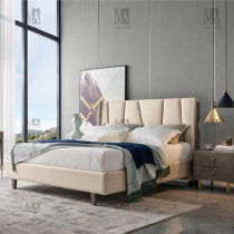 MA modern simple technology cloth bed Italian minimalist light luxury small apartment master bedroom soft bag wedding bed double cloth bed