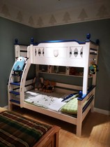 66 degrees north latitude bunk bed Children Liriodendron solid wood drainage skeleton water paint