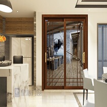 Huangpai doors and windows custom sound insulation heat insulation waterproof light luxury simple Paris fashion two-track sliding door T214N