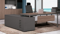 MEIDI office furniture desk main material: solid wood particle board steel frame leg color selection