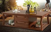 Guangming furniture modern simple new Chinese solid wood furniture guest restaurant solid wood with drawer coffee table corner