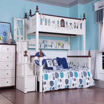 Cool mansion childrens high bed SMA29A-135-W F all solid wood children furniture environmental protection paint water paint