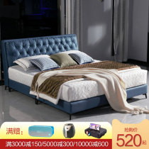 Perchant soft fabric double bed modern simple wash-free technology cloth double single fabric bed 2158