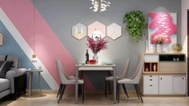 Gu Home Restaurant dining table and chairs Combined package One table Four chairs PTBY055T PTBY610Y Changchun Red Star