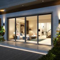 Paiya Paiya doors and windows silver front second-generation second-track sliding door soundproof landscape balcony floor-to-ceiling glass door 1 ㎡