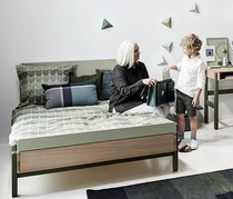 FLEXA Flesa childrens room Red Dot Award single bed imported solid wood multifunctional with soft bag cushion for childrens bed