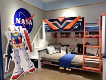 Love young children Furniture bedroom children room Transformers mother bed high and low bed