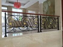 Shanghai creative step stairs professional duplex loft villa stairs custom modern European luxury wrought iron flower fence